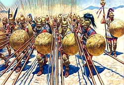A Macedonian phalanx with all spears bristling resembles the tormenting thoughts of the gifted.